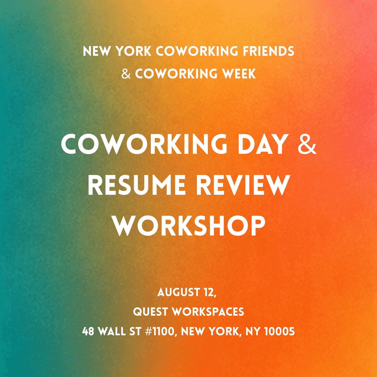 Coworking Day & Resume Feedback Workshop