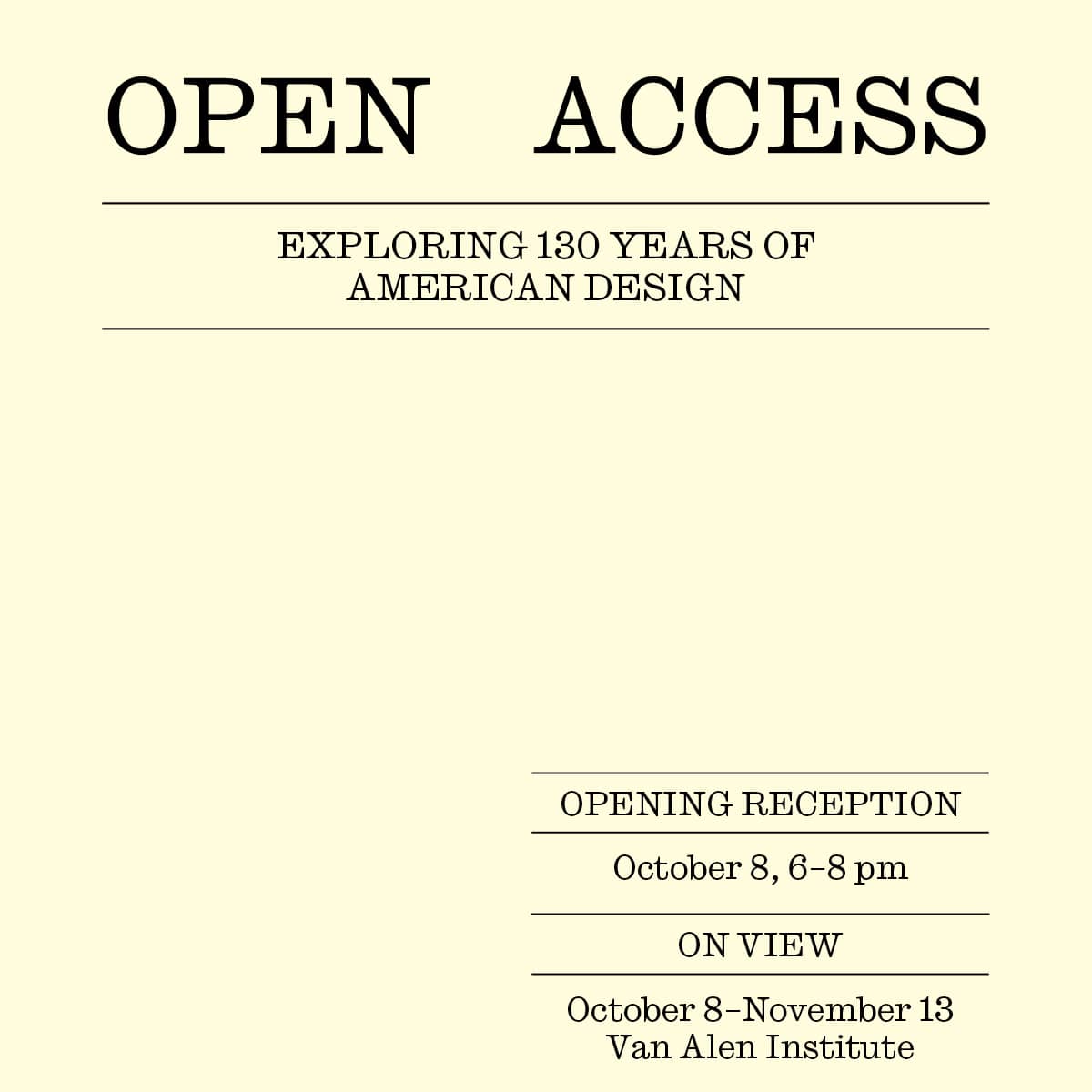Open Access: Exhibition Reception