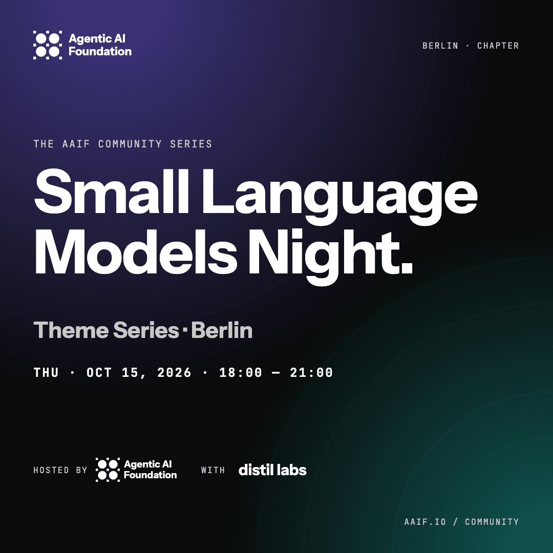 AAIF Berlin · Small Language Models Night at Distil Labs