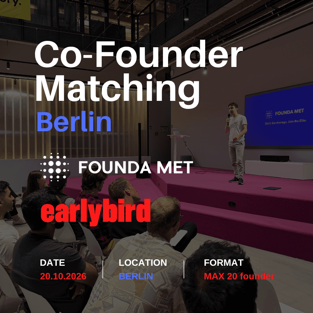 FOUNDA MET x Earlybird - Curated Cofounder Dating #8