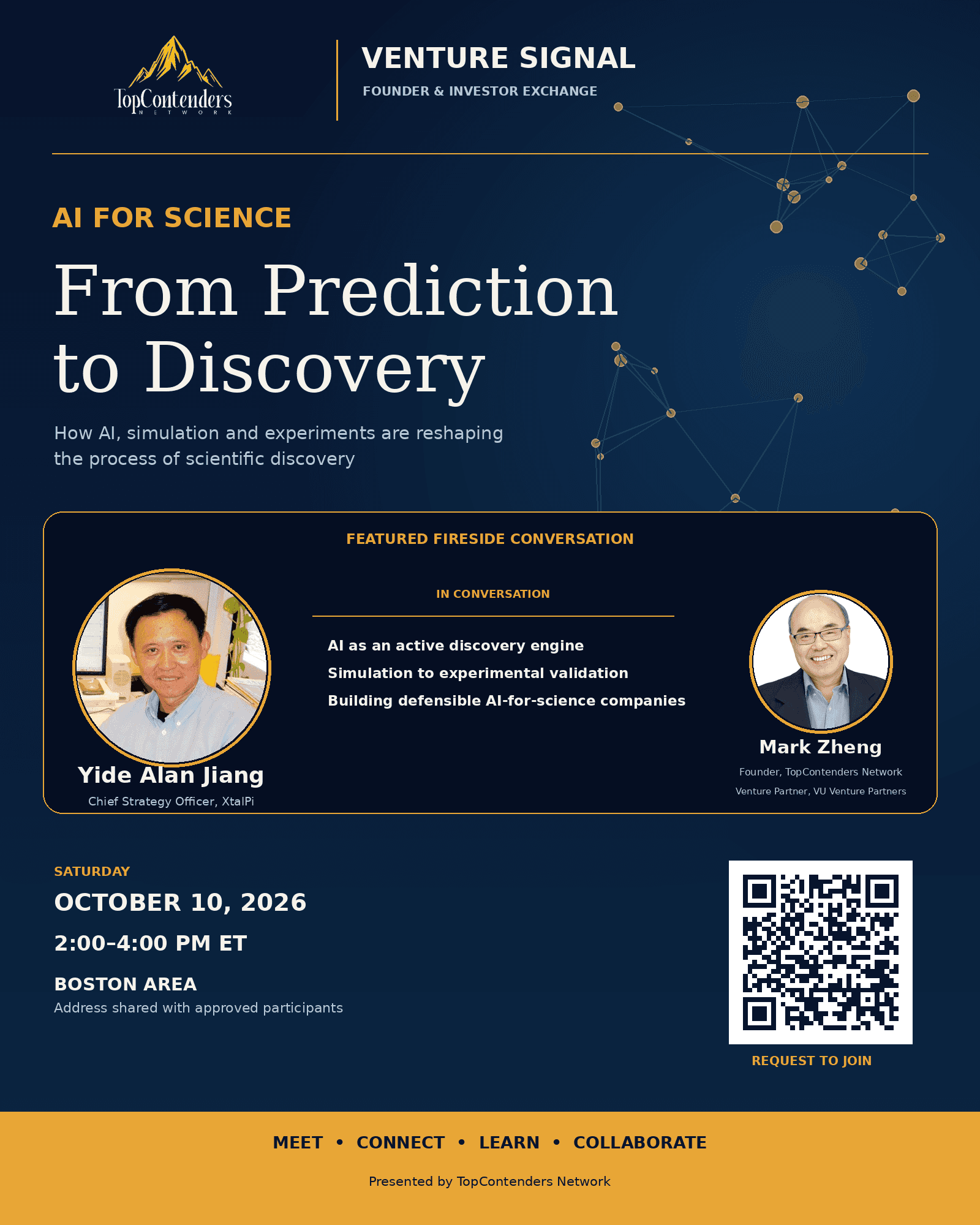Venture Signal Founder & Investor Exchange | AI for Science: From Prediction to Discovery