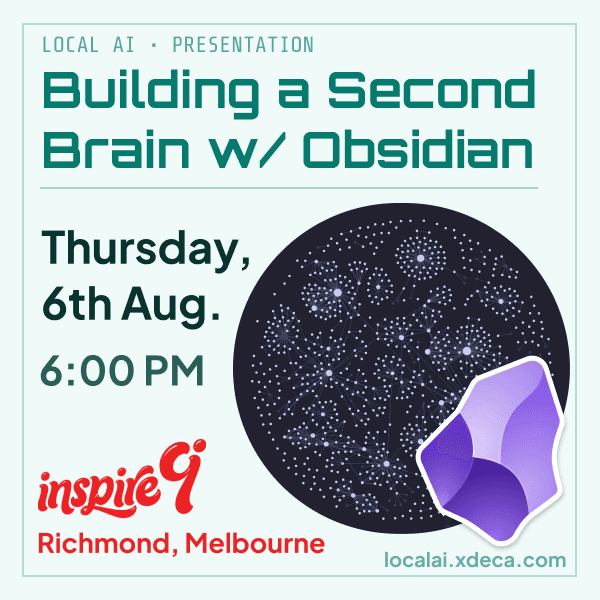 Build a Second Brain w/ Obsidian & localAI