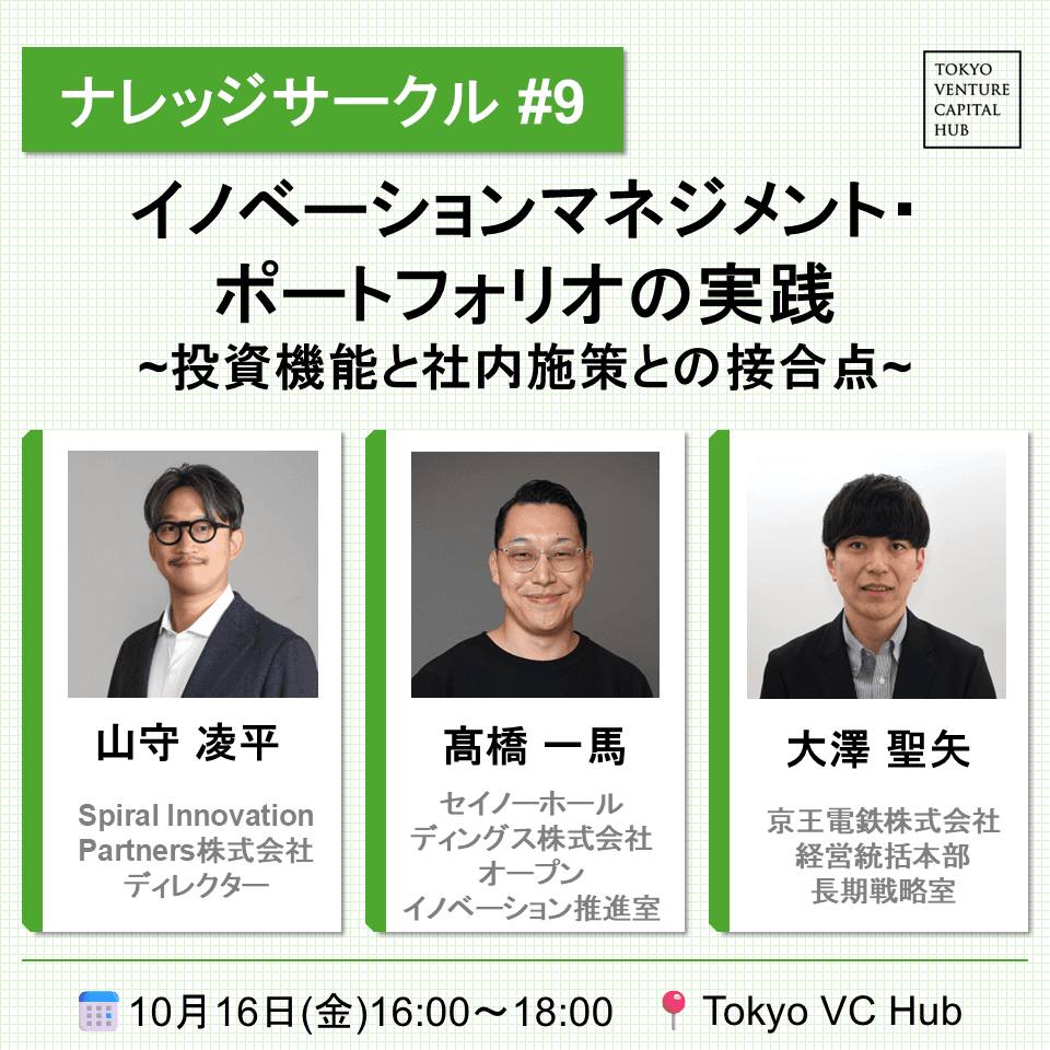 ナレッジサークル #9「イノベーションマネジメント・ポートフォリオの実践 ― 投資機能と社内施策との接合点 ―」