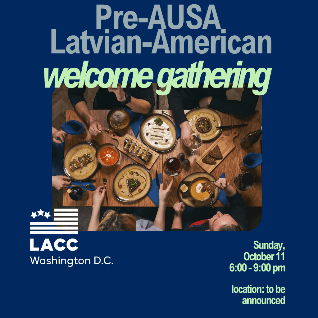 Informal Latvian–American pre-AUSA Welcome Gathering