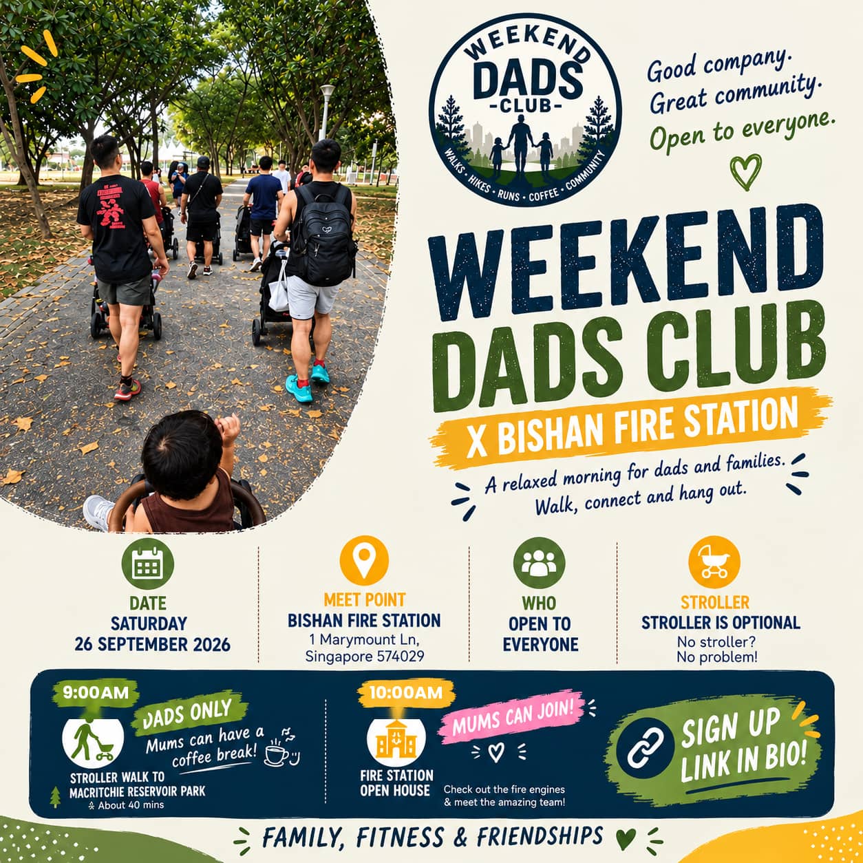 Weekend Dads Club x Bishan Fire Station π₯(All are welcome)