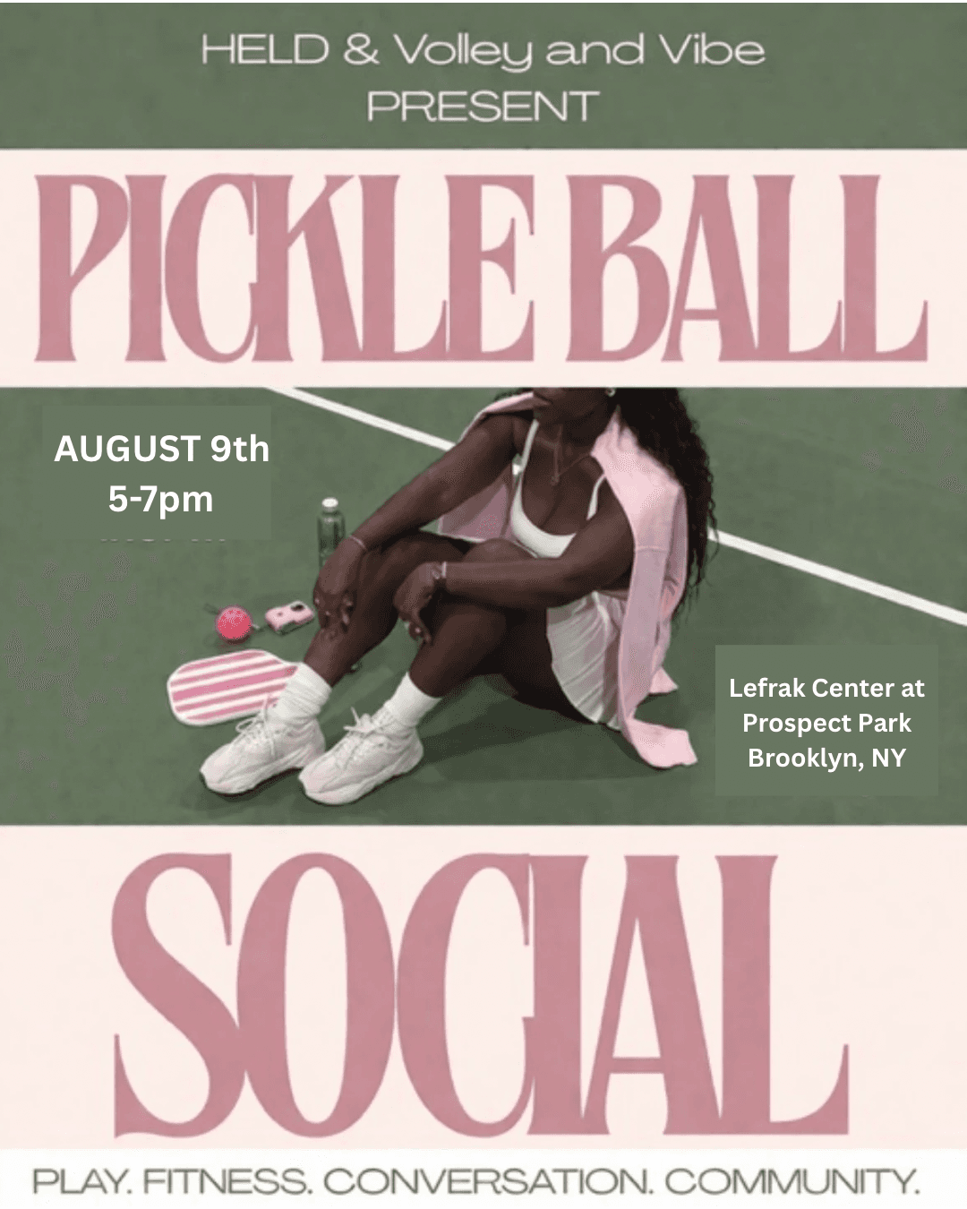 Prospect Park Pickleball Social (BOOK HERE) HELD -Pickleball Social