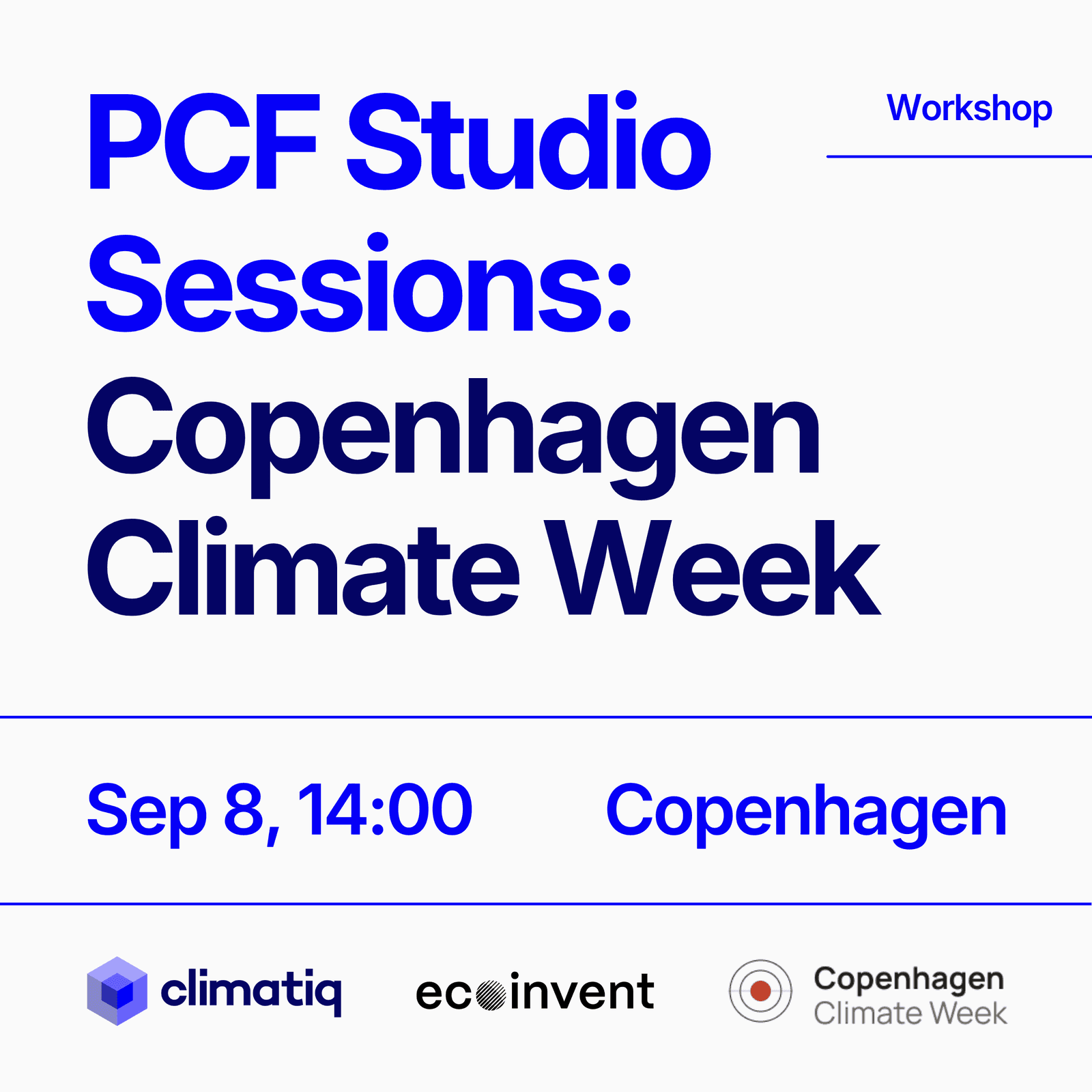 Copenhagen Climate Week | PCF Studio Sessions: Climatiq x ecoinvent (14:00)