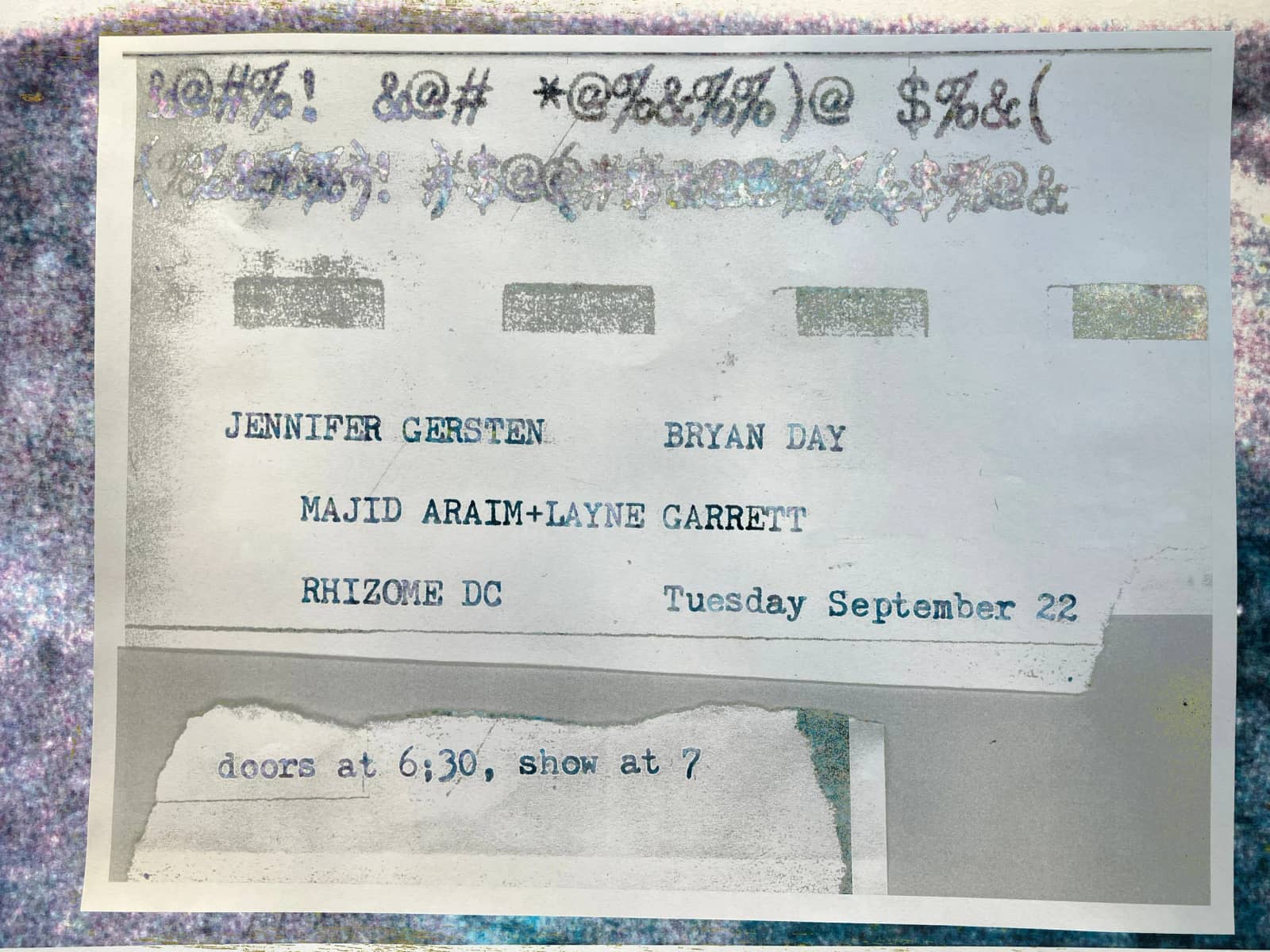 Jennifer Gersten / Bryan Day / Majid Araim & Layne Garrett