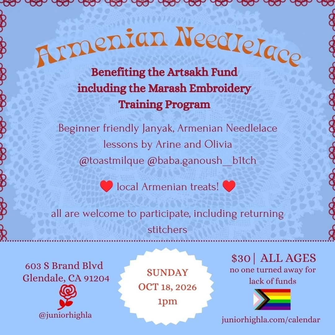 Armenian Needlelace Fundraiser for Artsakh