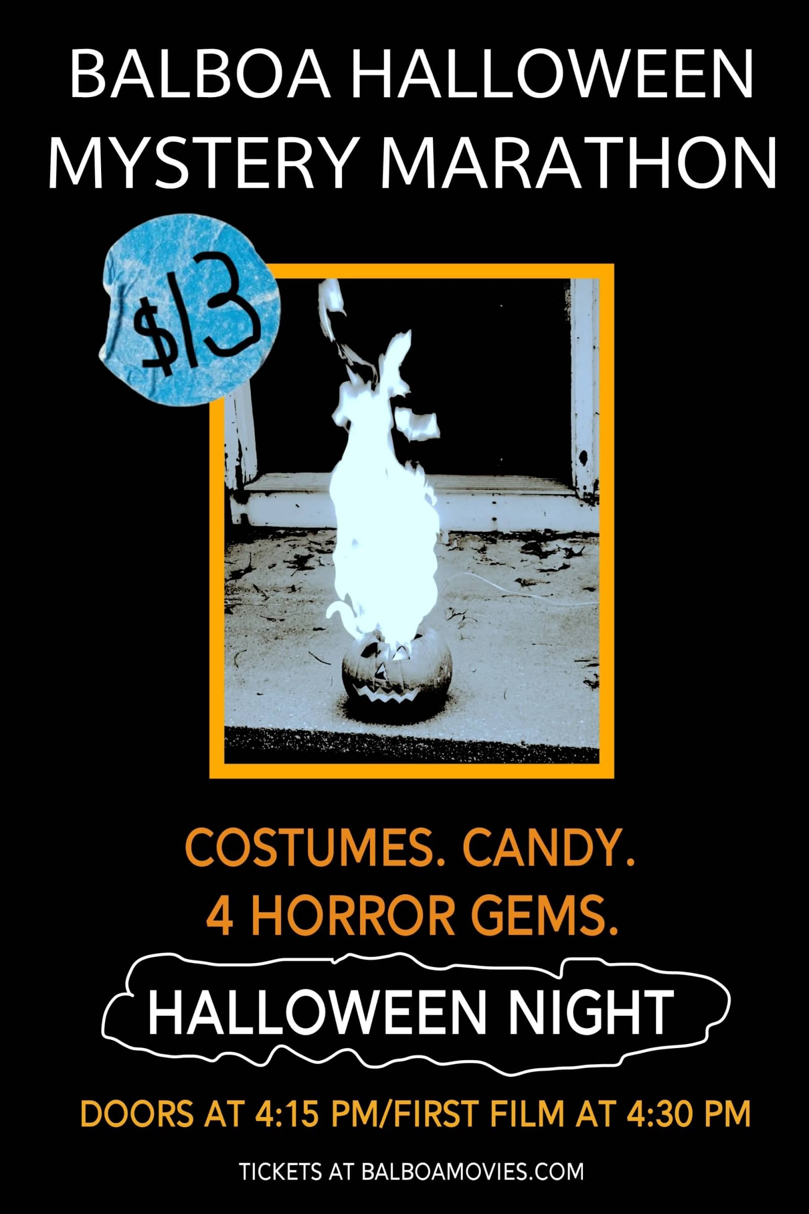 Balboa Halloween Mystery Marathon ~ First Film at