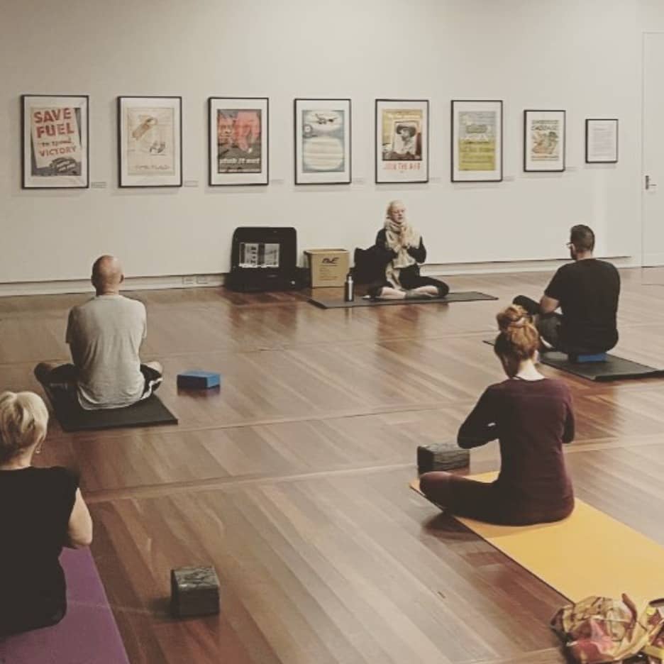 Frontline yoga at the Anzac Memorial