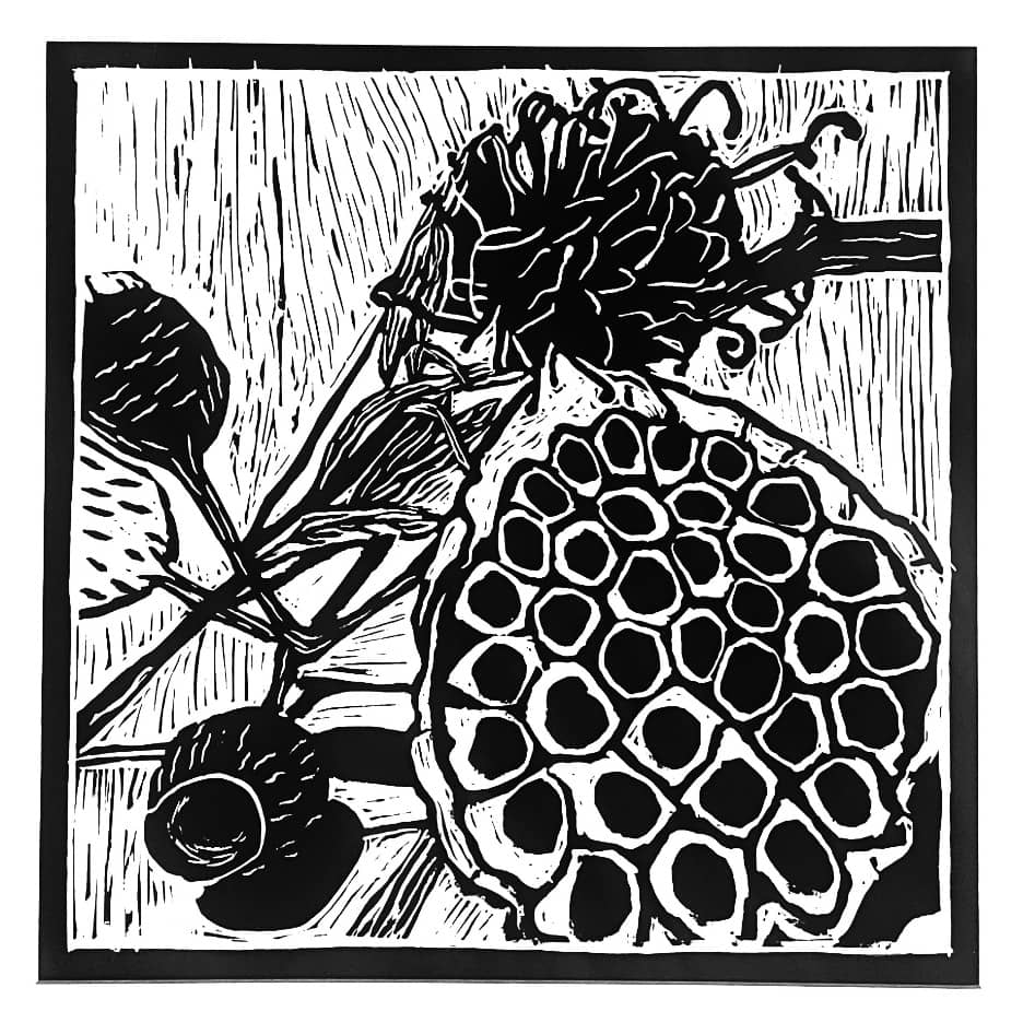 Printmaking shorts: botanical linocut for beginners