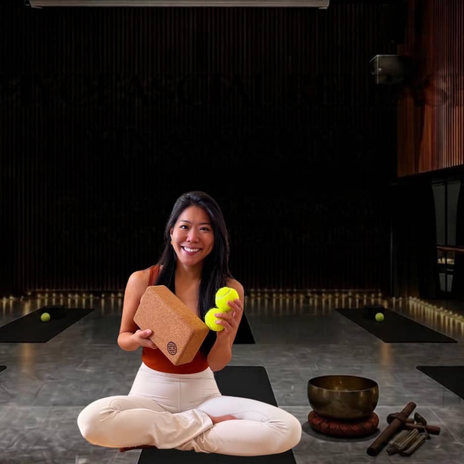 Release tension here: Myofascial release, Yin Yoga & sound