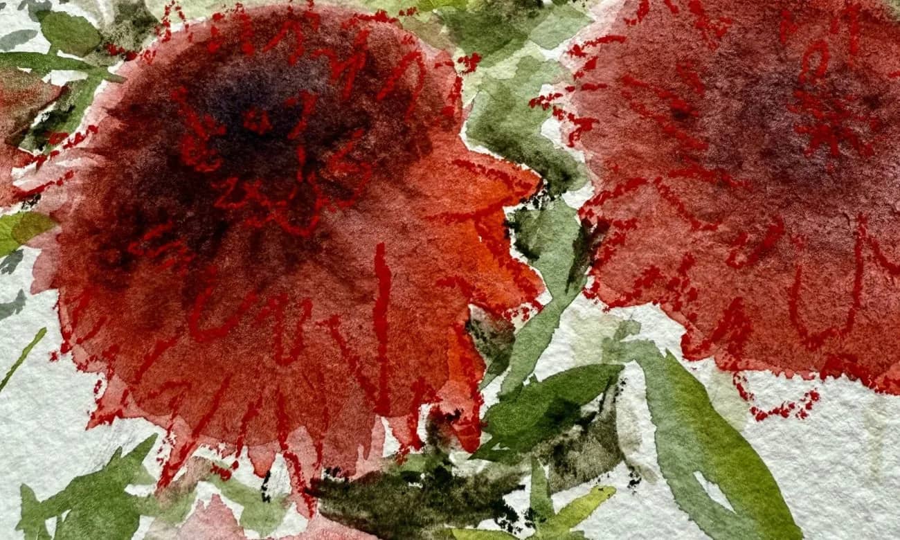 Atelier de pastel sec sur fond d’aquarelle – L’art floral
