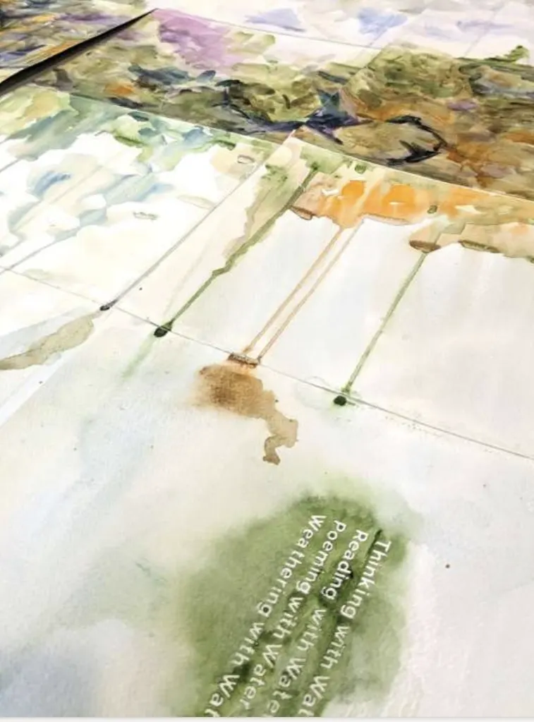 Création collecitve en aquarelle avec Alexandra McCormick