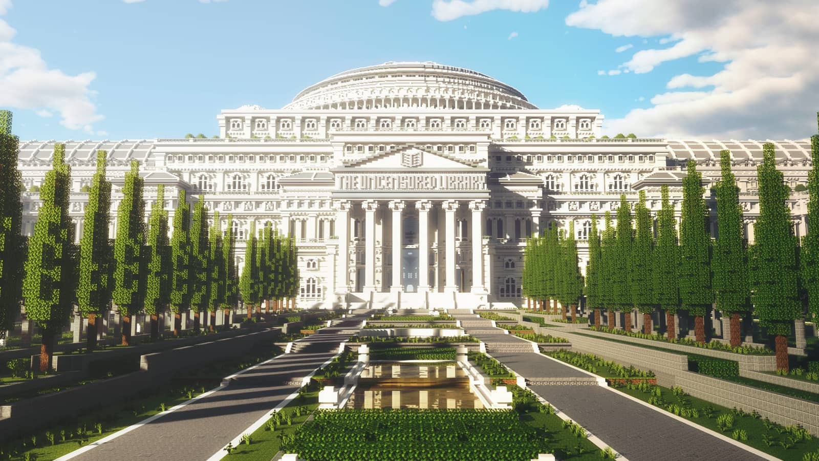 La bibliothèque non censurée dans Minecraft