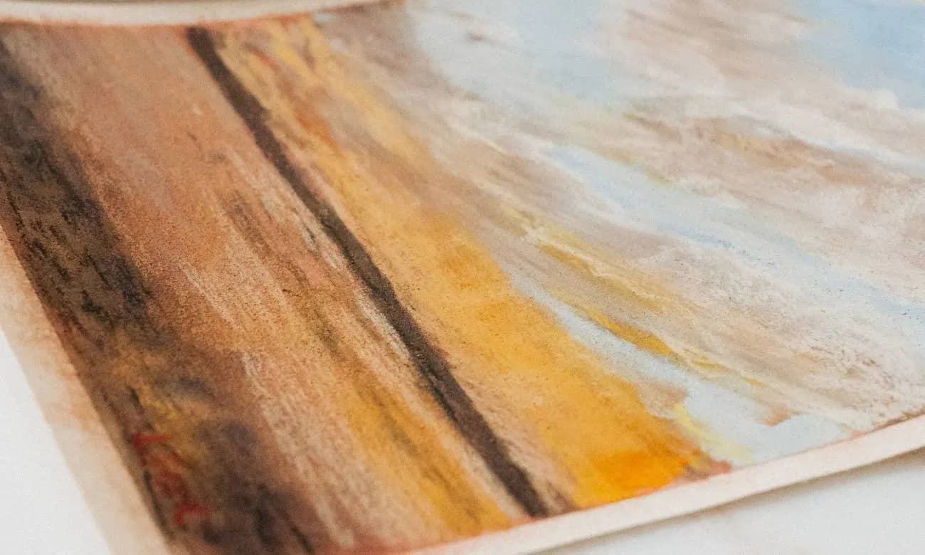 Atelier de pastel sec sur fond d’aquarelle / Le paysage
