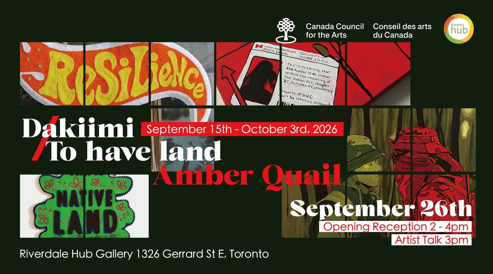 Exhibition "Dakiimi / To have land" by Amber Quail