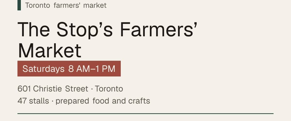 The Stop’s Farmers’ Market