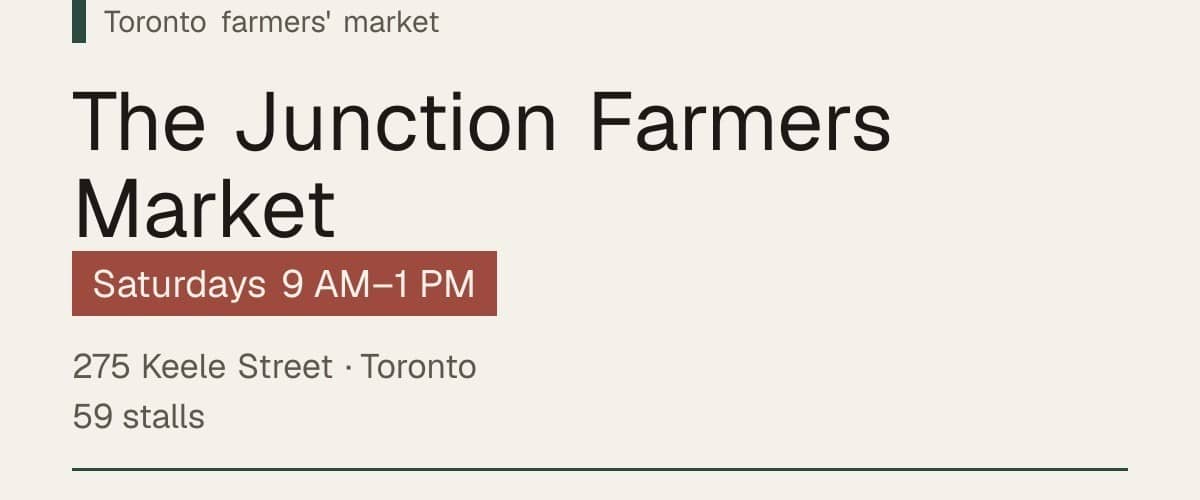 The Junction Farmers Market