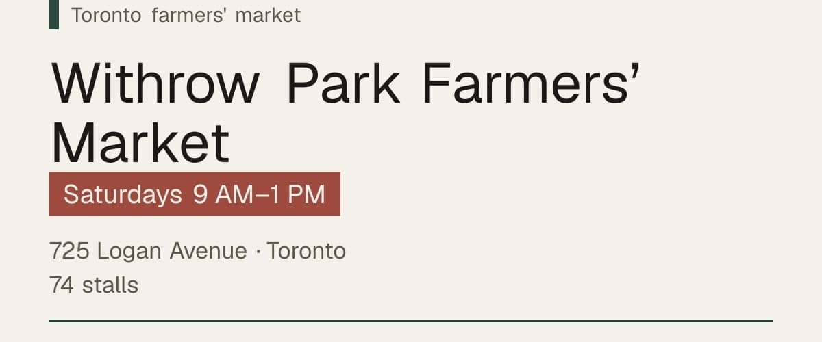 Withrow Park Farmers’ Market