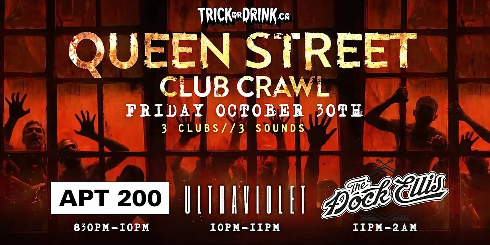 Queen West Club Crawl | Toronto Halloween Costume Party | Fri
