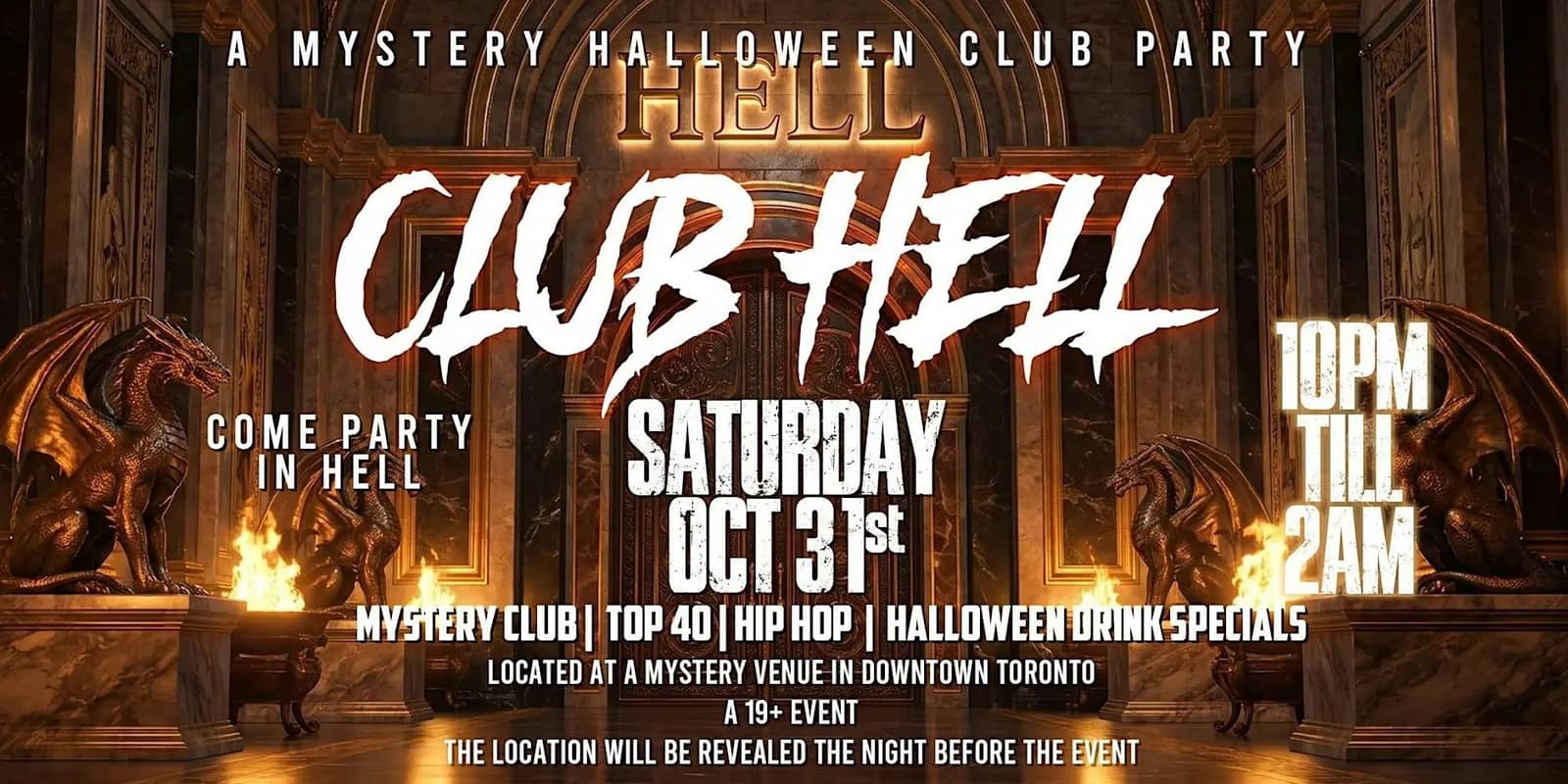 Club Hell | Toronto Halloween Party 2026 | Secret Venue | Oct 31