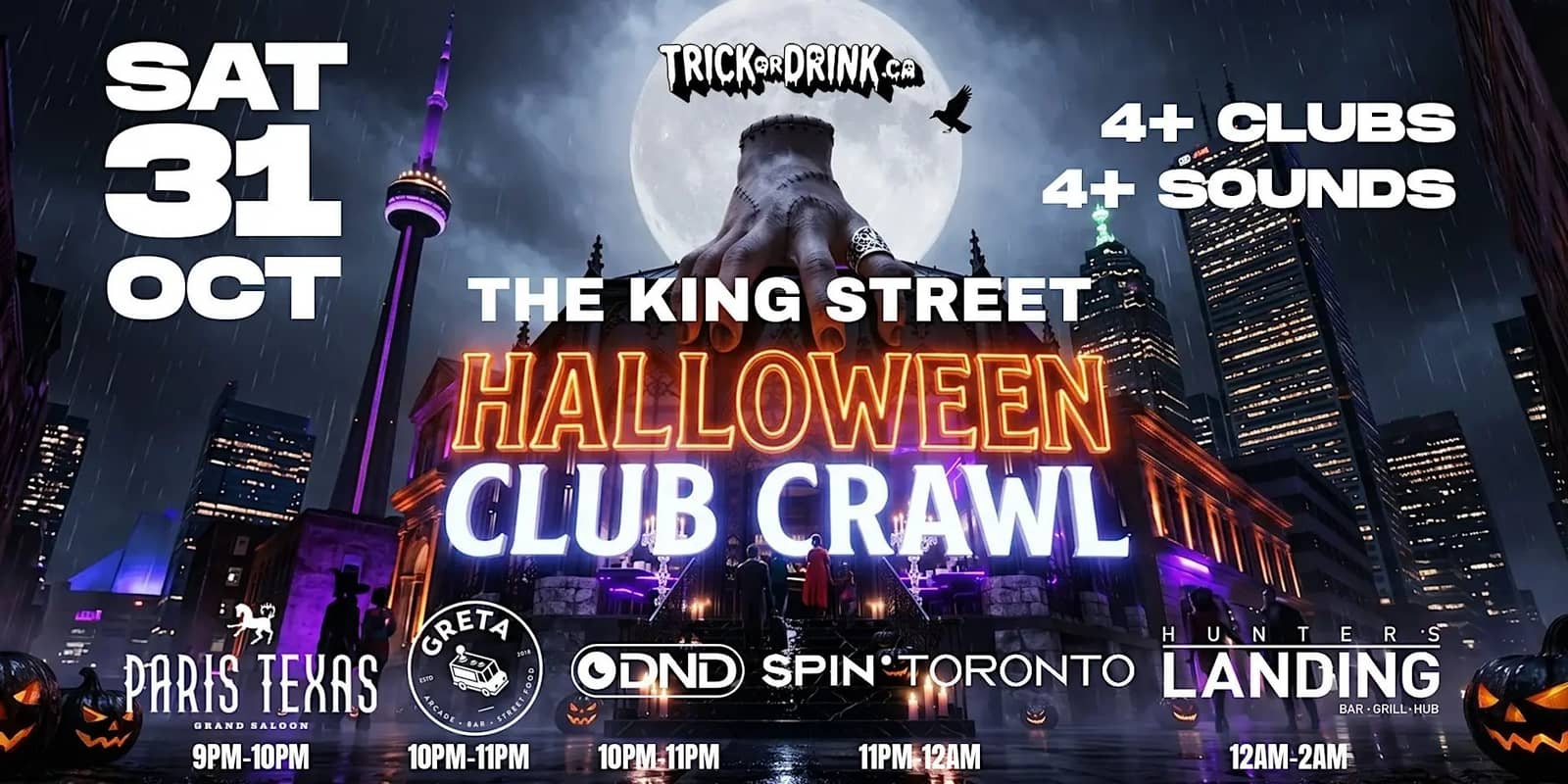 King Street Club Crawl | Toronto Halloween Party 2026