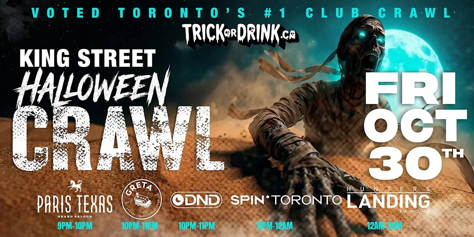 King Street Club Crawl | Toronto Halloween Party 2026 | Fri