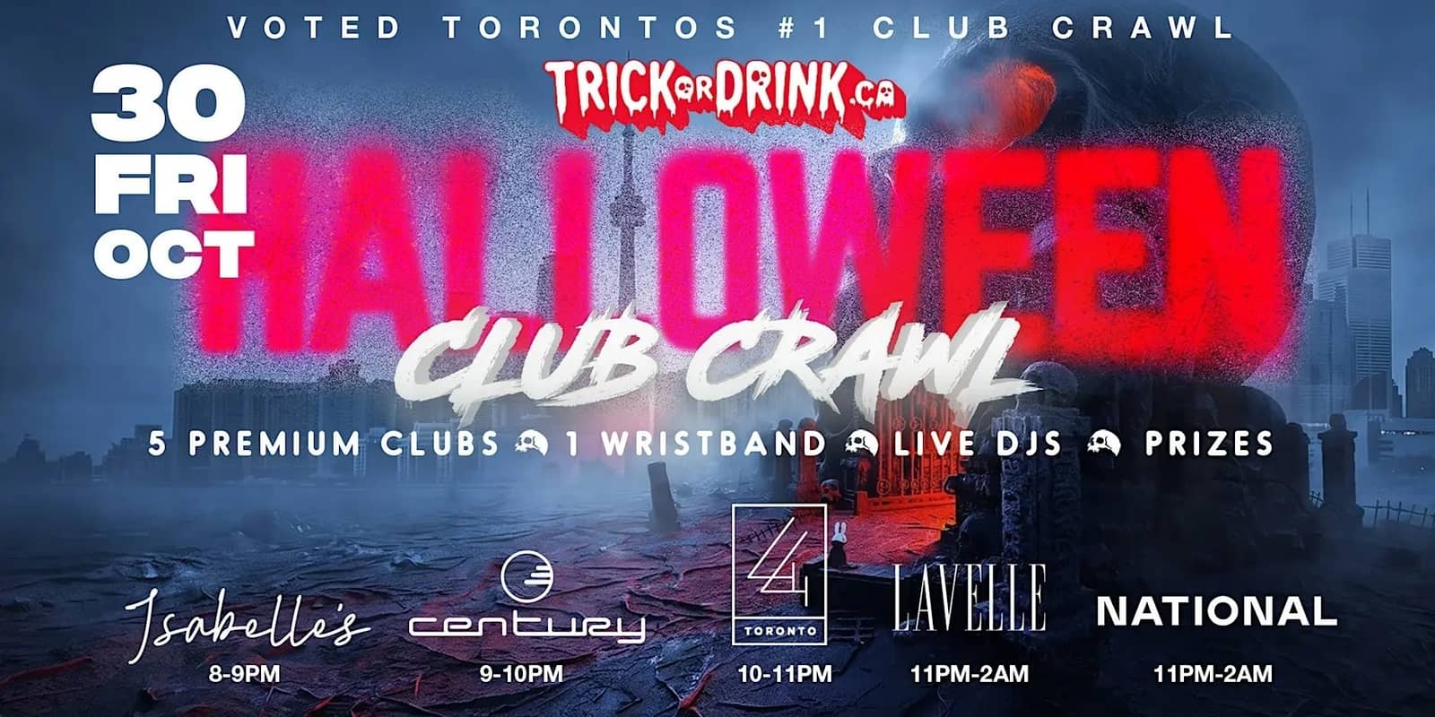 King West Club Crawl + Rooftop | Toronto Halloween Party 2026