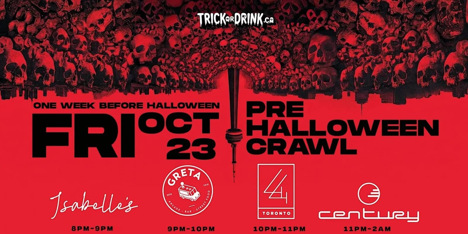 Pre-Halloween Party Toronto 2026 | King West Club Crawl | Fri, Oc
