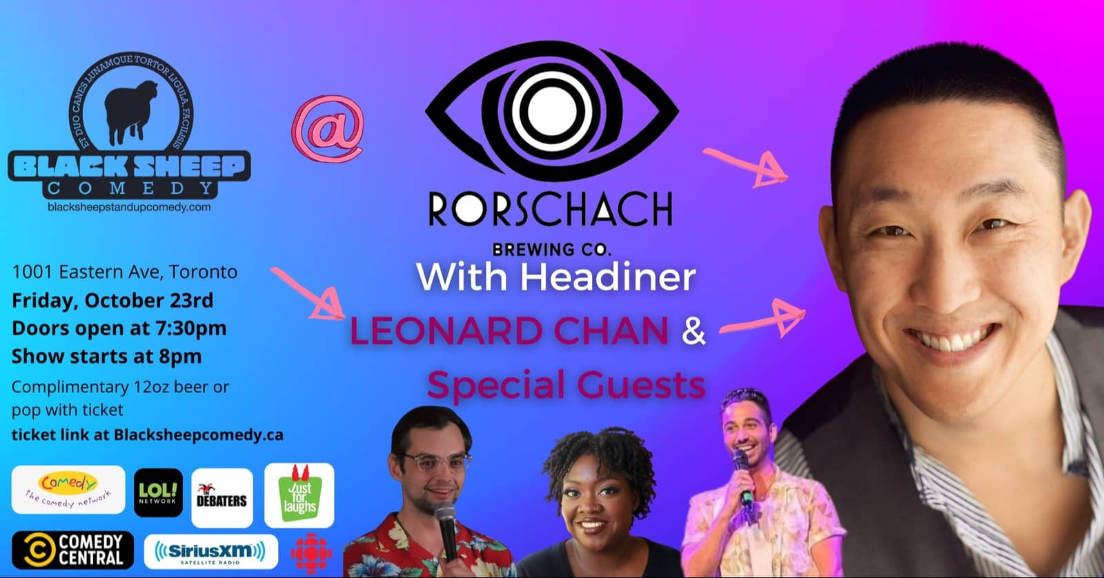 Black Sheep Comedy @ Rorschach Brewing Co. Featuring LEONARD CHAN