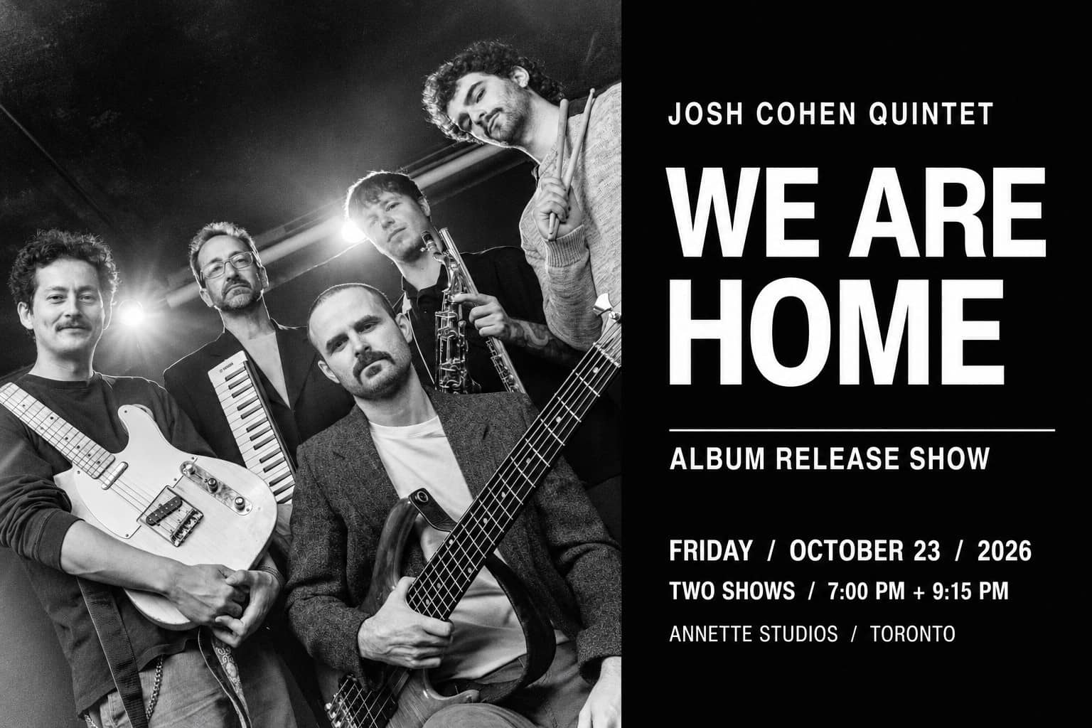 Josh Cohen Quintet — We Are Home Album Release Show