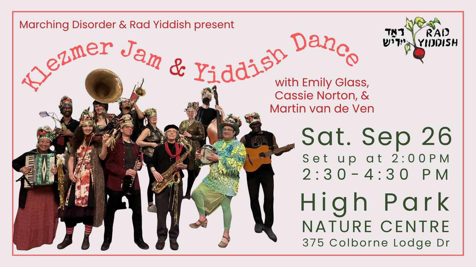 Klezmer Jam & Yiddish Dance - September 26!