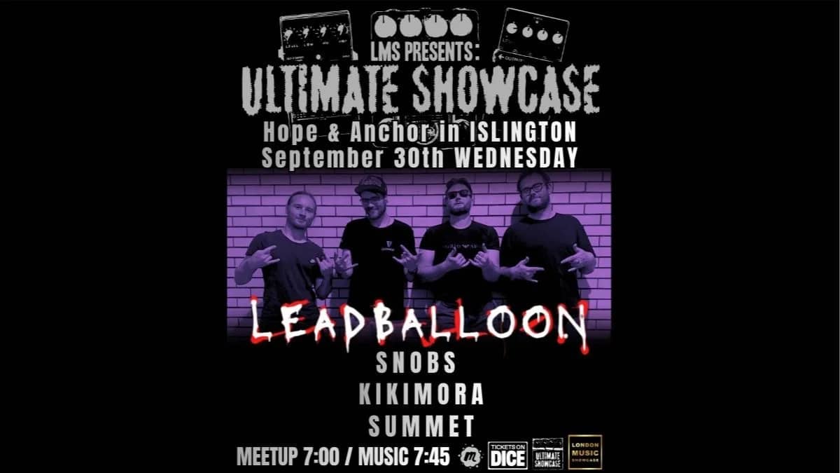 Gigs & Drinksšš» @Hope & Anchor - LEADBALLOON (Ticketed)