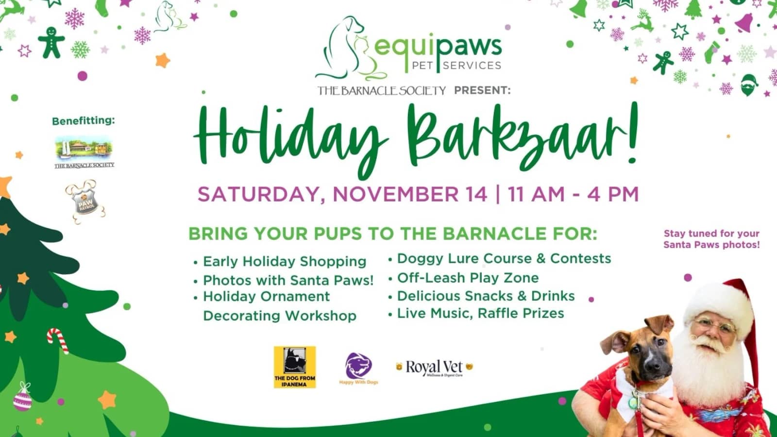 Save the Date: Holiday Barkzaar on November 14th!