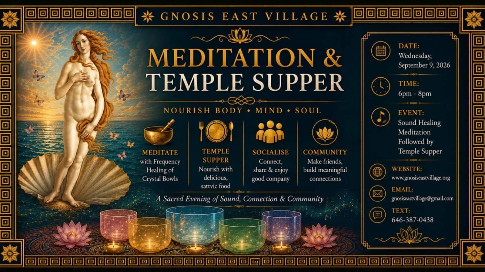 Meditation & Temple Meal