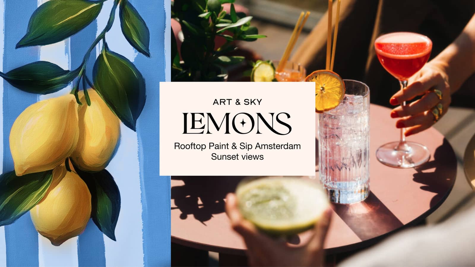 Saturday Rooftop Painting: 3h00 workshop "Lemons" Zoku