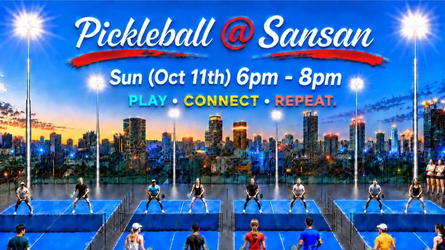๐พ Pickleball @ Rooftop Sansan ๐พ Games, Vibes & New Connections ๐พ