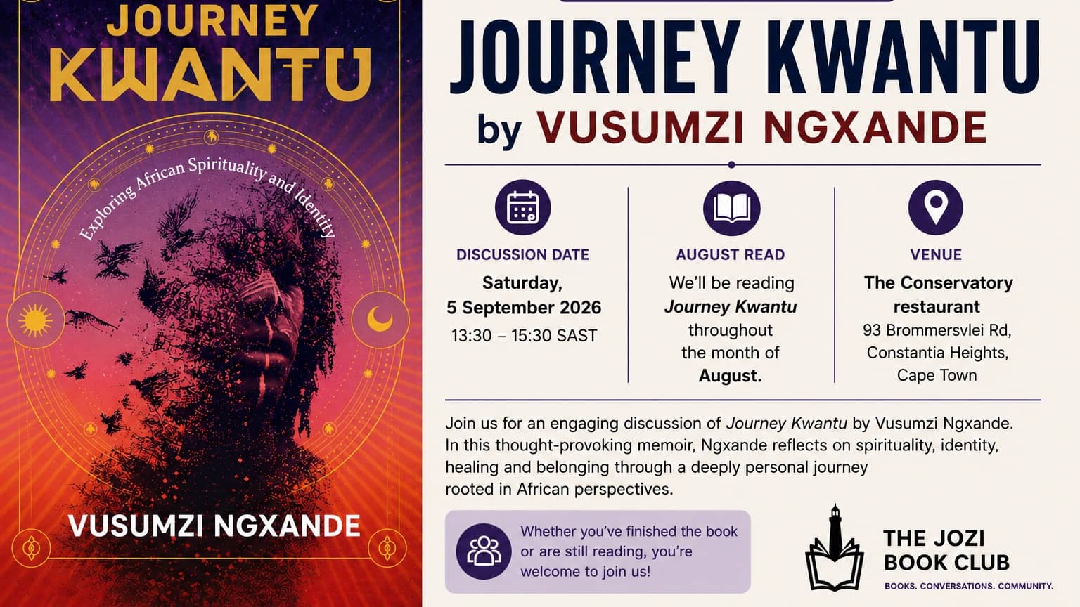 Book Club Discussion | Journey Kwantu by Vusumzi Ngxande