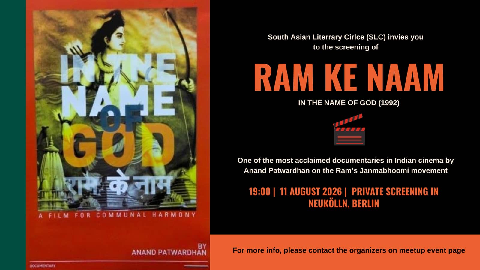 Ram Ke Naam (In the Name of God) Screening & Discussion
