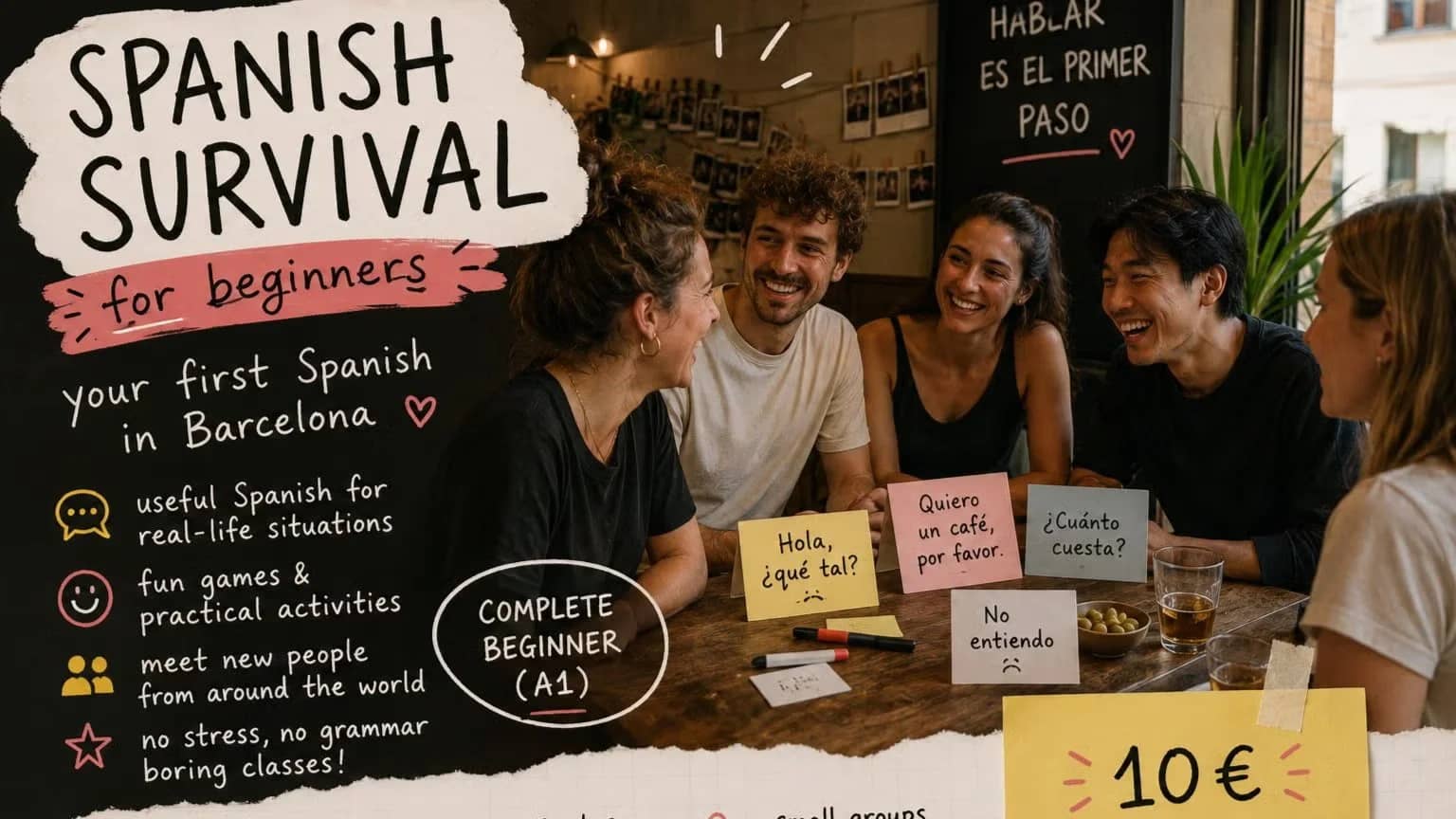 Spanish Survival for Beginners: 🗣️ Speak Spanish Without Studying Spanish