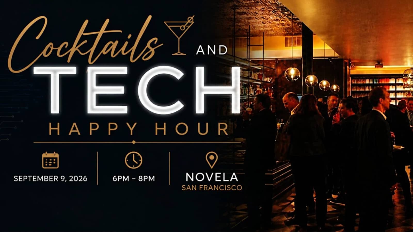 Cocktails and Tech Happy Hour at Novela San Francisco | September 9, 2026