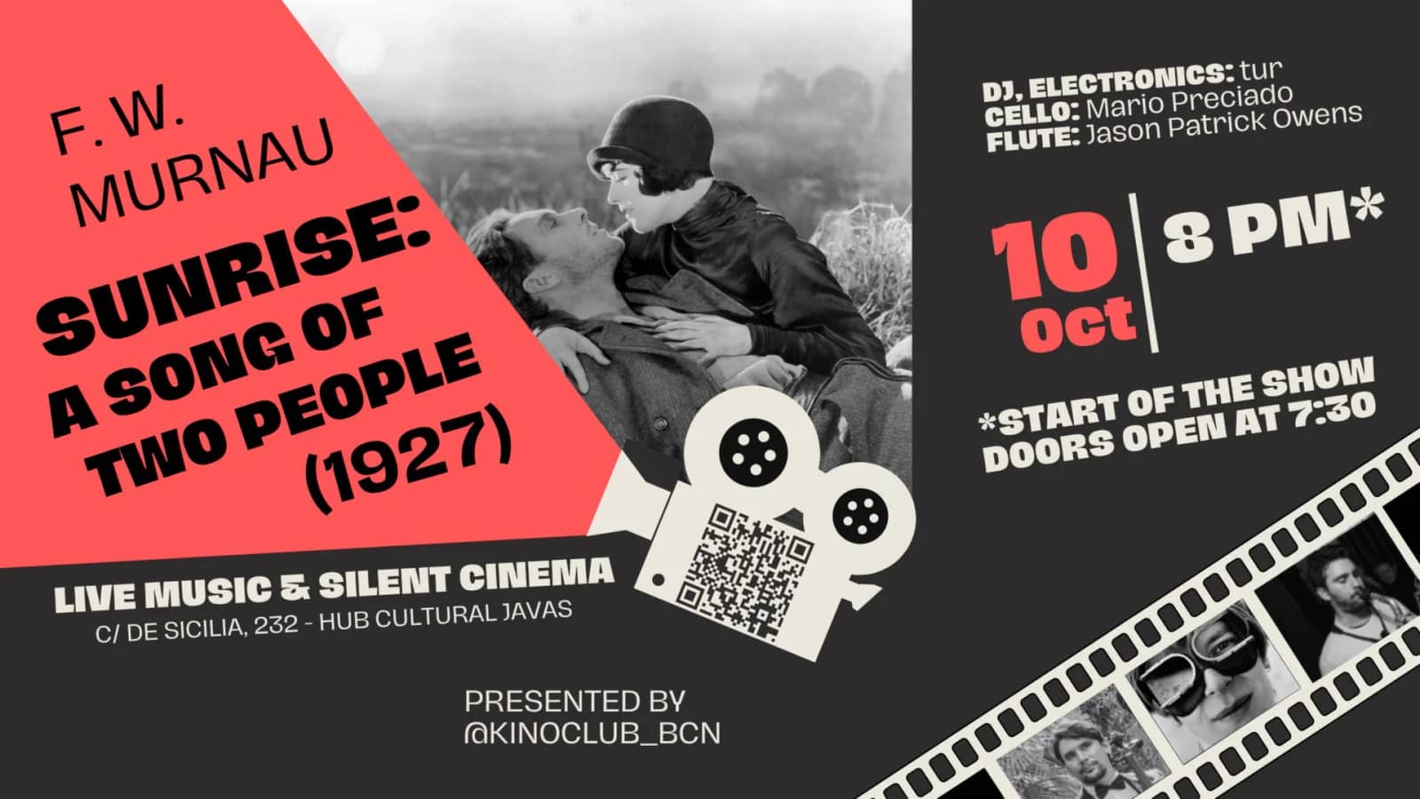 Live Music & Silent Cinema: Sunrise (1927)
