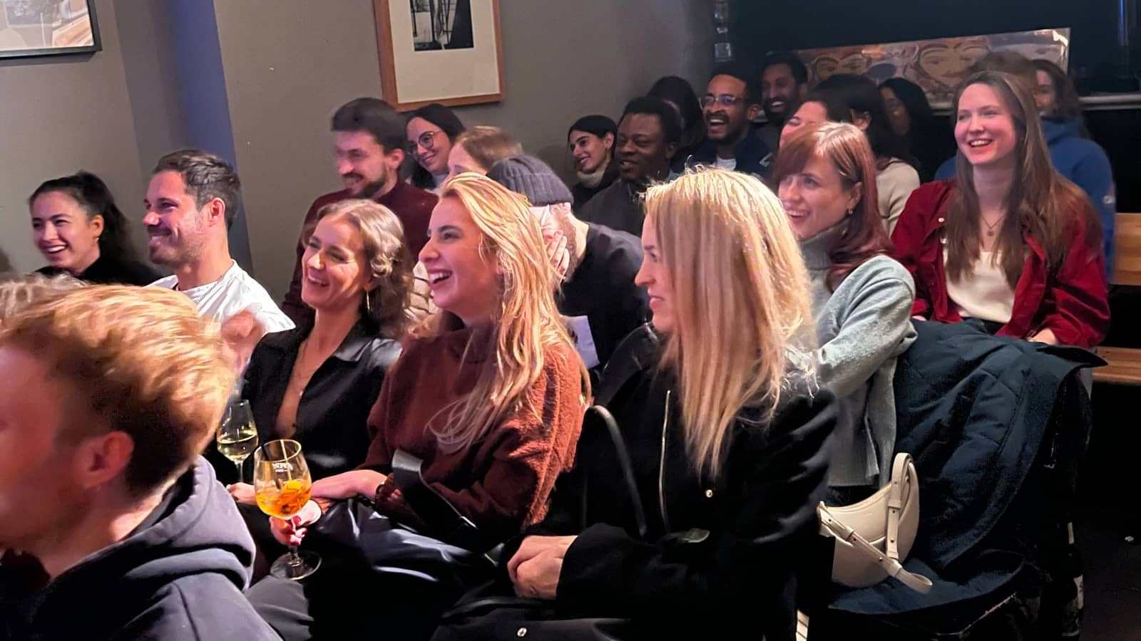 Laughs & Drinks in an Art Gallery
