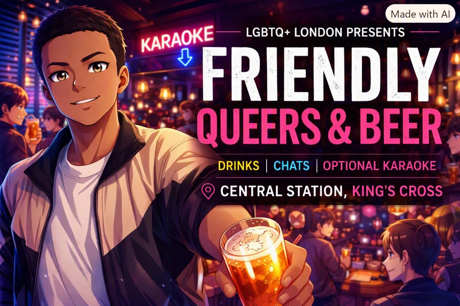 Friendly Queers & Beers (Plus Karaoke) @ Central Station (Free Event)