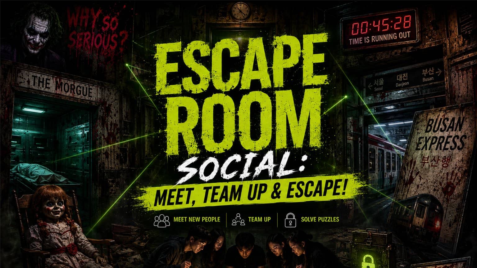 Escape Room Social: Meet, Team up & Escape!