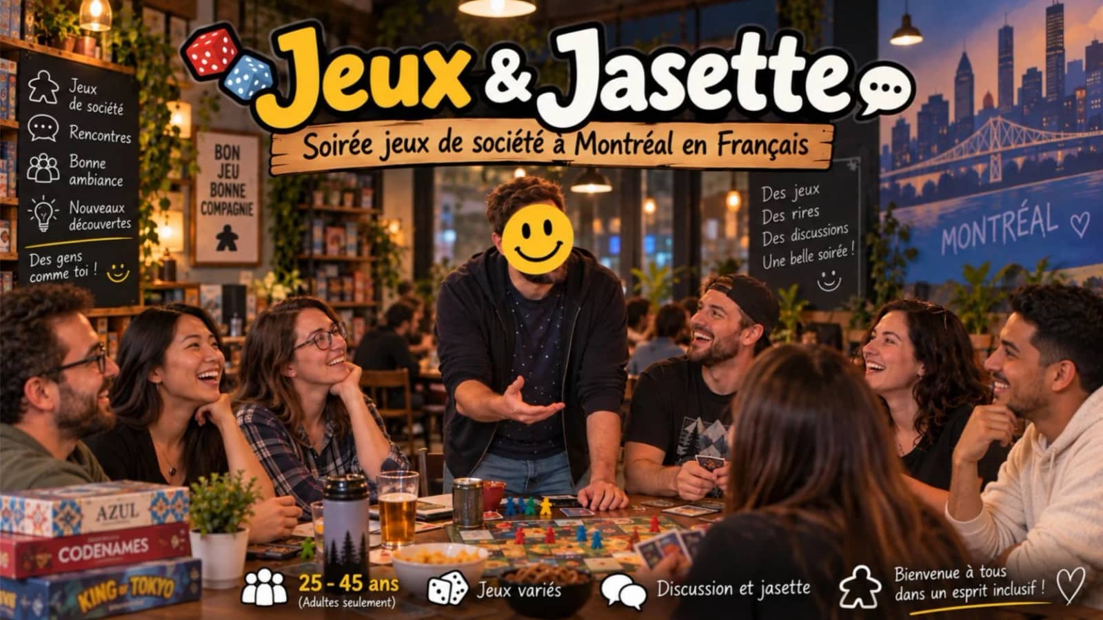 🎲 Jeux & Jasette #2 – Randolph Rosemont (Mixte • 25–45 ans)