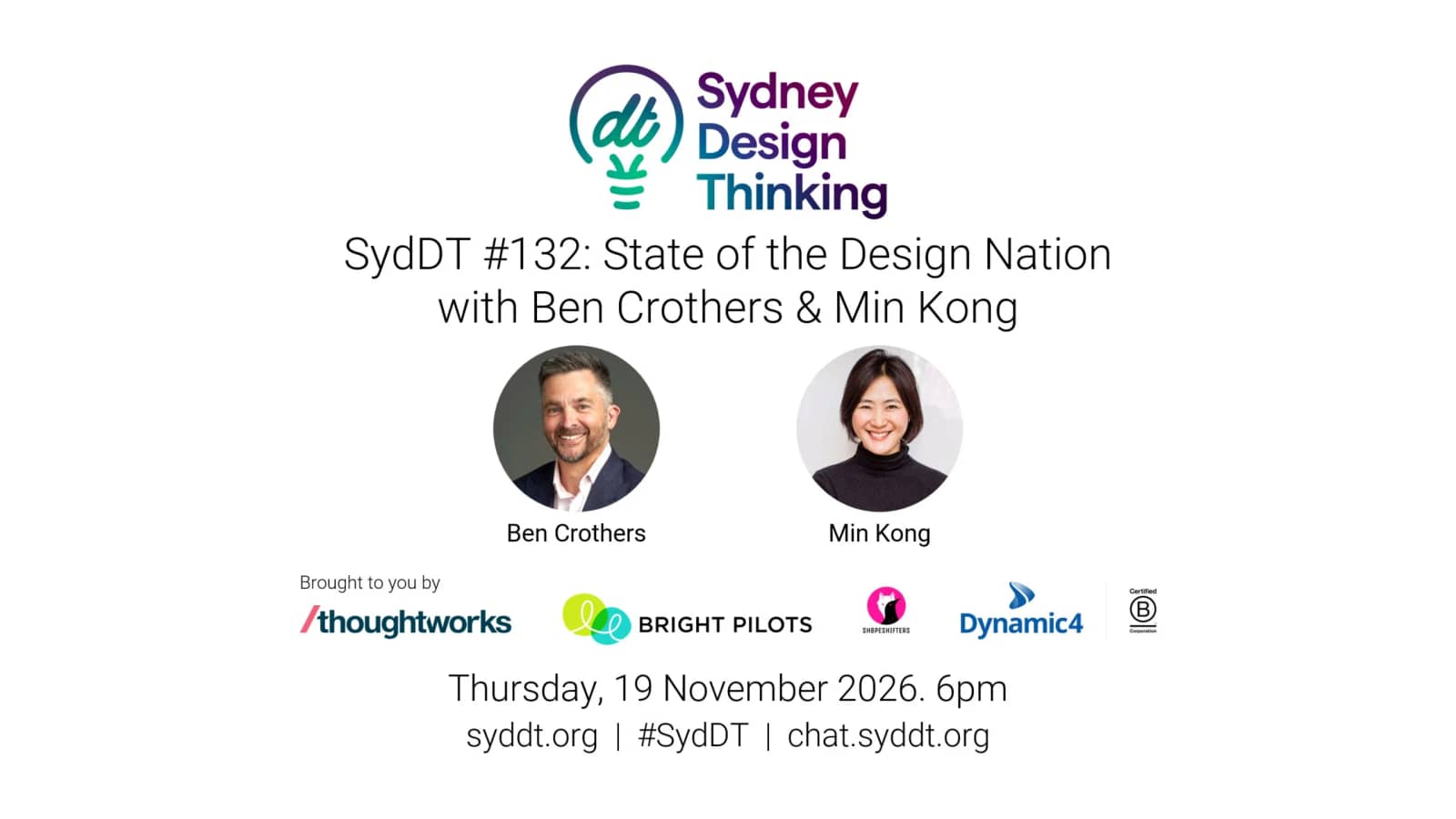 SydDT #132: State of the Design Nation with Ben Crothers & Min Kong