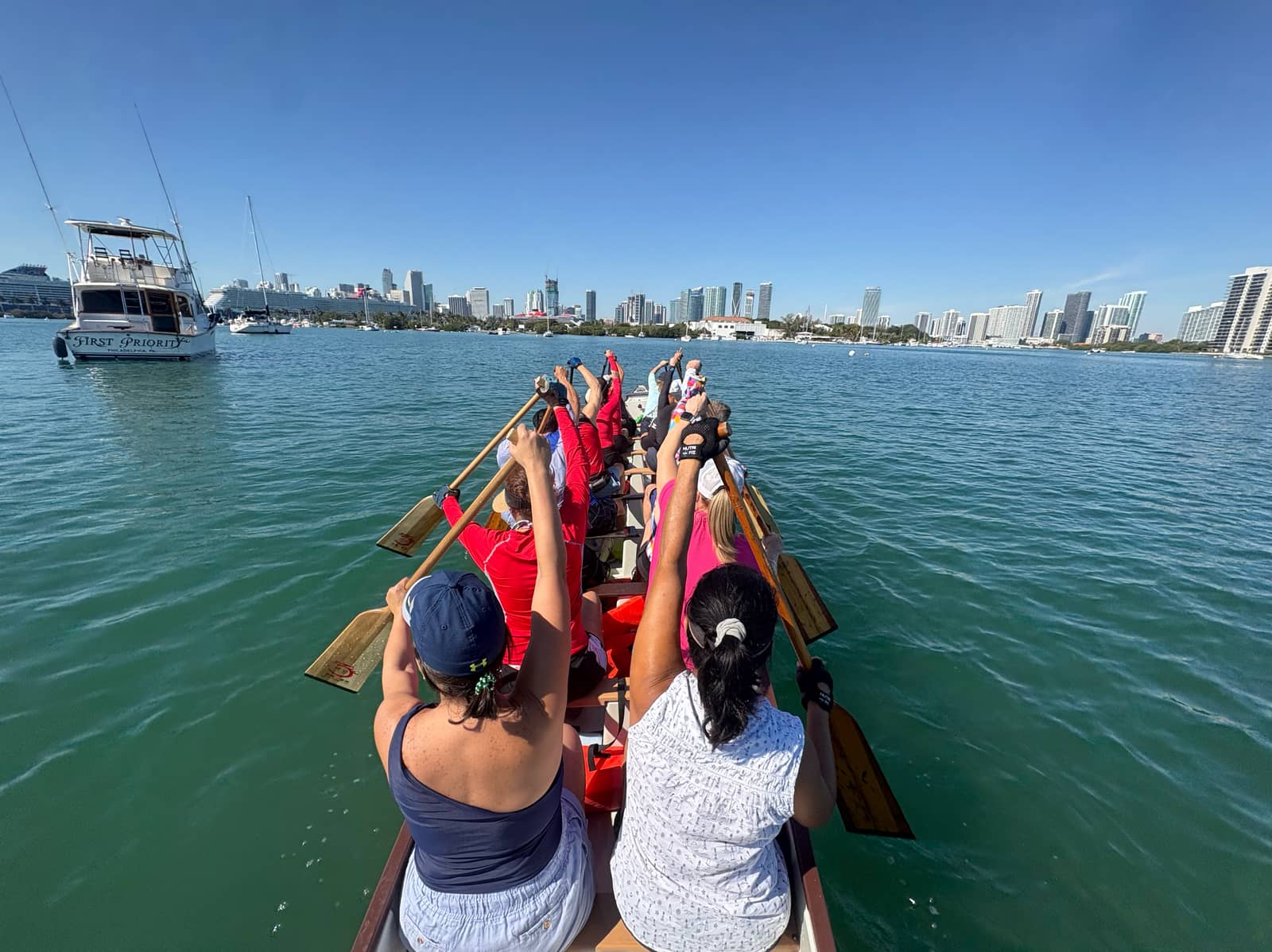 Full-Body Team Workout on Water — Dragon Boat Paddling on Biscayne Bay